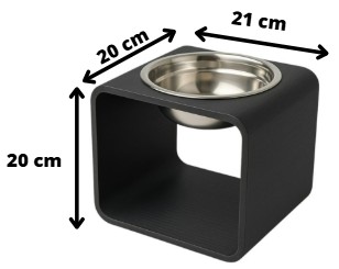 COMEDERO CUBO SIMPLE GR (21.5cm)