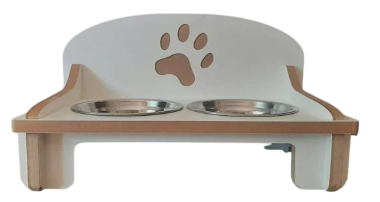 COMEDERO DOBLE MDF PATITA CHICO