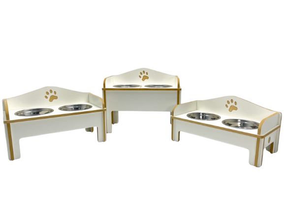 COMEDERO DOBLE MDF PATITA Nº3 25cm.