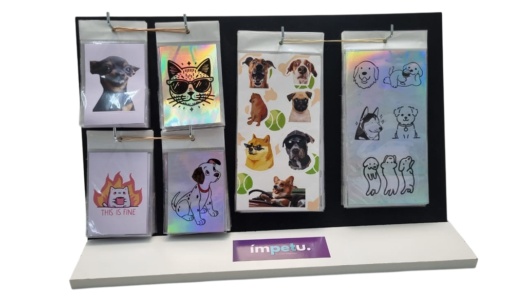 EXHIBIDOR STICKERS 100 unid.
