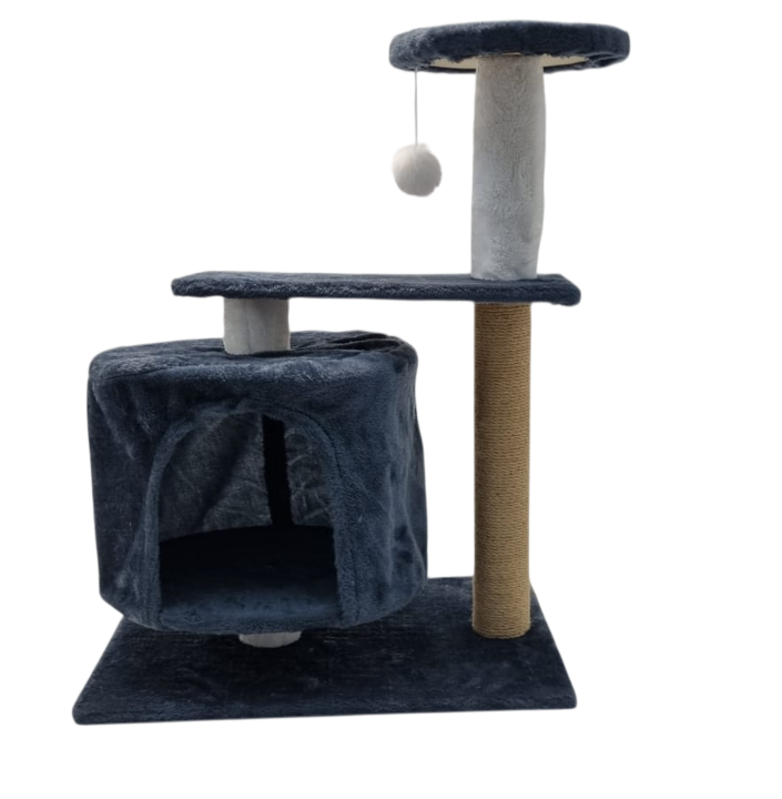 RASCADOR 3 NIVELES C/CASITA  65cm. (24362)
