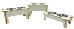 [6924] COMEDERO DOBLE MDF HUESITO Nº3 25cm.