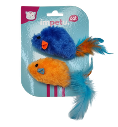 [8611] RATA PELUCHE C/PLUMA x2