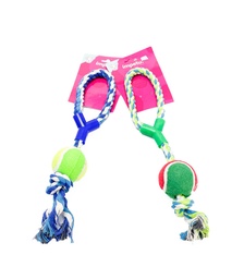 [9826] TIRADOR TRENZADO MANIJA C/PELOTA TENIS (MC063)