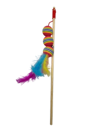 [10003] VARITA PELOTA ARCOIRIS x3 C/PLUMA