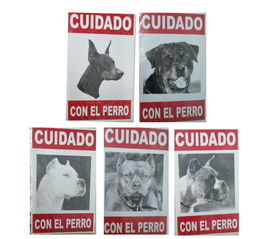 CARTEL "CUIDADO CON EL PERRO"