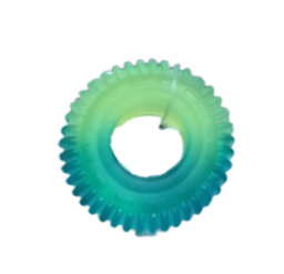 [0311] MORDILLO ARO TRANSPARENTE BICOLOR CHICO 7cm.