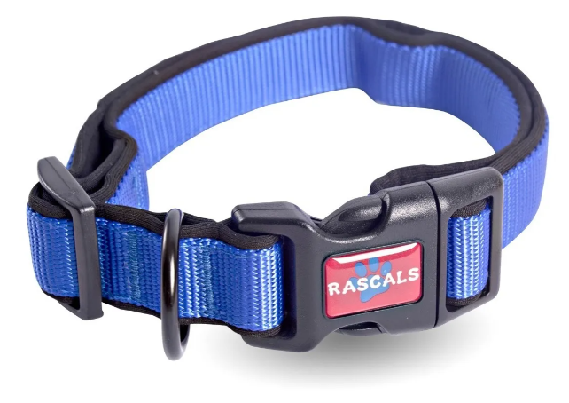 COLLAR ACOLCHADO AZUL L