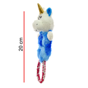 PELUCHE UNICORNIO C/CHIFLES Y TIRADOR (MC089)